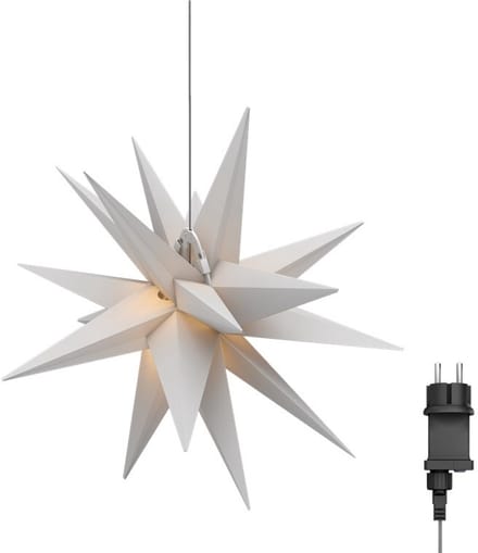 Goobay Led-kerstster 3D 56 cm - Wit, warmwit licht - IP44 - Timer - Kabel 9,5 m