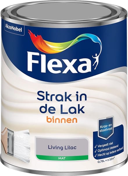 Flexa - Strak In De Lak Binnenlak Mat - Living Lilac - Mengverf - 750 Ml