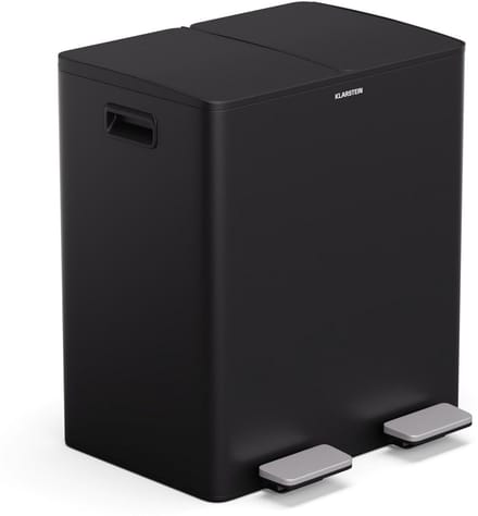 Moderne 40 liter afvalbak met soft-close deksel en 3 liter compostbak
