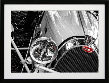 Deknudt Frames Poster in lijst - zwart oldtimer wagen - 60x80 cm