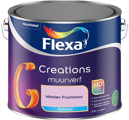 Flexa - Creations Muurverf Zijdemat - Midden Framboos - Mengverf - 2,5 L