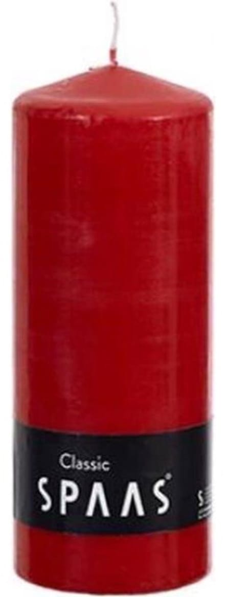 Cylinder d8h20 cm rood Spaas