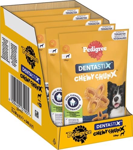 Pedigree Hondensnacks - Dentastix Chewy Chunx - Maxi - Kip - 5x68g