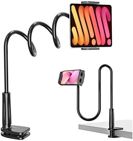Telefoonhouder met Zwanenhals - 80 cm - 360° Draaibaar - Met Klem
