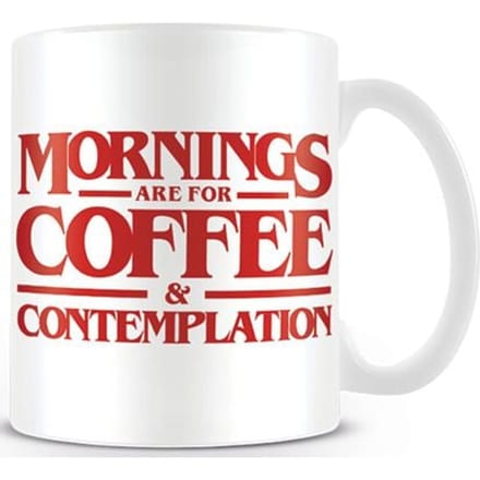 Stranger Things Kop - Coffee and Contemplation - voor Geen - wit