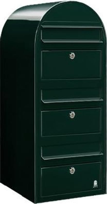 Brievenbus Bobi Trio Zwart Groen