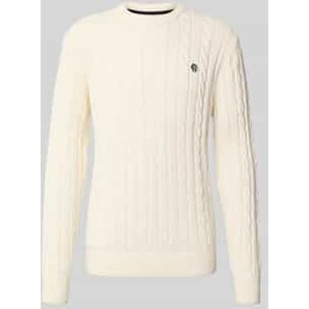 Slim fit gebreide pullover van puur katoen