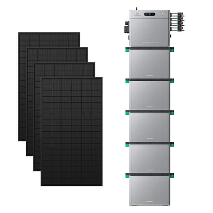 Zendure SolarFlow 2400 Pro - SolarFlow 2400 Pro (2.4 kWh) / 5*AB3000L (14.40 kWh) / 4*450W Bifacial Panel  (2340Wp Max)