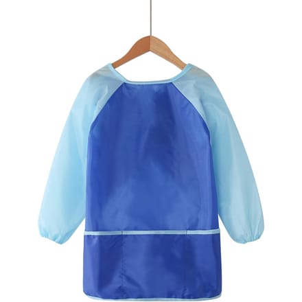 Tablier Peinture Imperméable pour Enfants Bview Art avec Manches Longues bleu