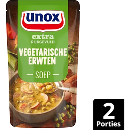 Soep in zak rijkgevuld vega erwt