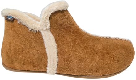 Q Fit Granada Suede Cognac Suede Gesloten Dames Pantoffels - Cognac - 37