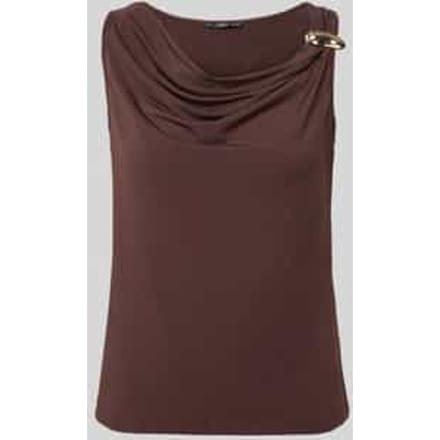 Top met asymmetrische cascadehals