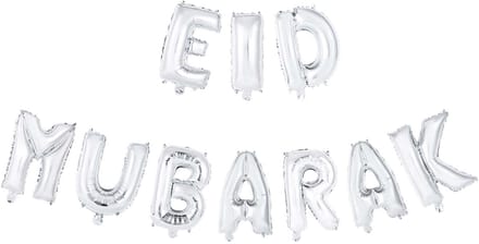 Eid Mubarak - Folie ballonnen Zilver