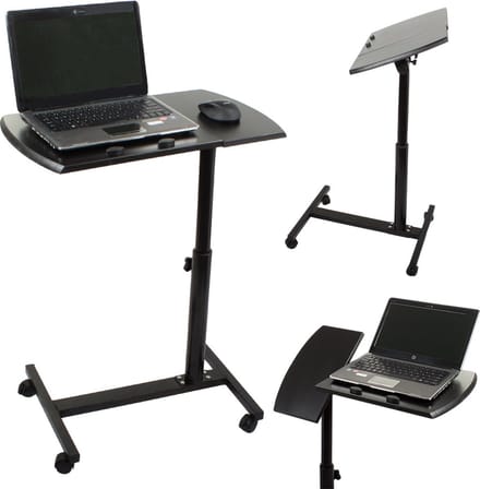 Laptoptafel verstelbaar bureau op wielen