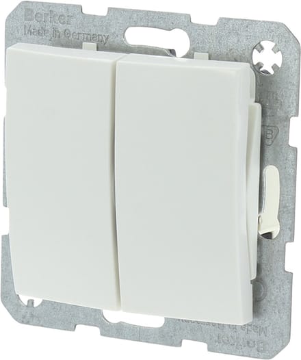 Berker S1 Wissel/wissel Schakelaar - Inbouw - Polarwit