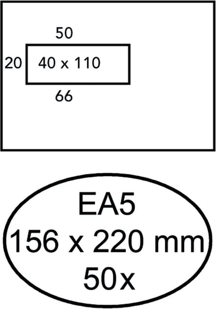 Envelop hermes venster ea5 vl zk 80gr 50st | 10 stuks