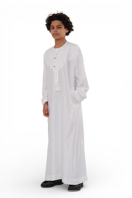 Kinderen jongens Eid witte Marokkaanse Jubba gewaad Djellaba Ramadan Eid Thobe - K-HM11