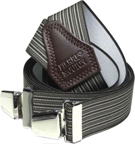 Pierre Mouton Stripes Bretel - Bretels - Volwassenen - Heren - Bruin - 120cm - 3 brede clips - M - L