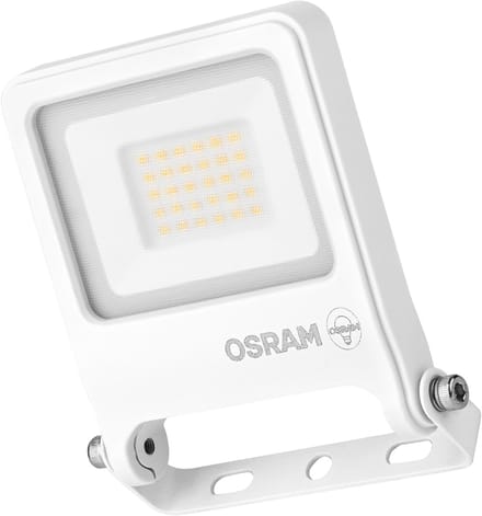 OSRAM ENDURA FLOOD PC 20W LED-schijnwerper, 3000K warm wit, 1800 lumen, IP65 schijnwerper in Wit, zwenkbeugel 180°, Wit