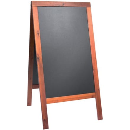 Stoepbord Securit 700x1250x40mm mahonie hout