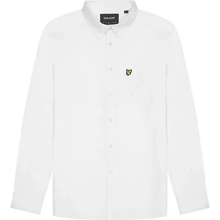 Lyle & Scott Plain Oxford Overhemd Met Lange Mouwen Wit XS Man