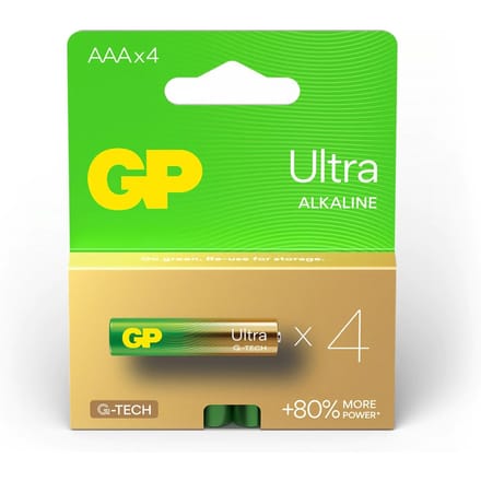 GP Ultra Alkaline AAA Micro Batterijen (4-pack)