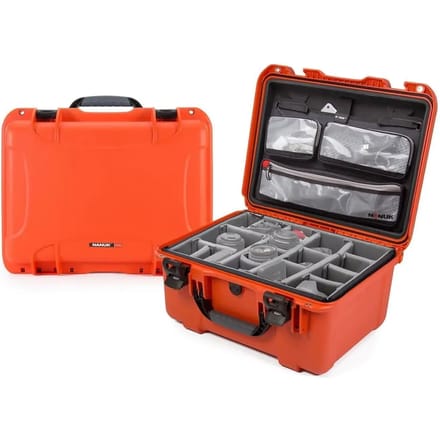 Nanuk 933 Case w/lid org./divider - Orange - Pro Photo Kit case