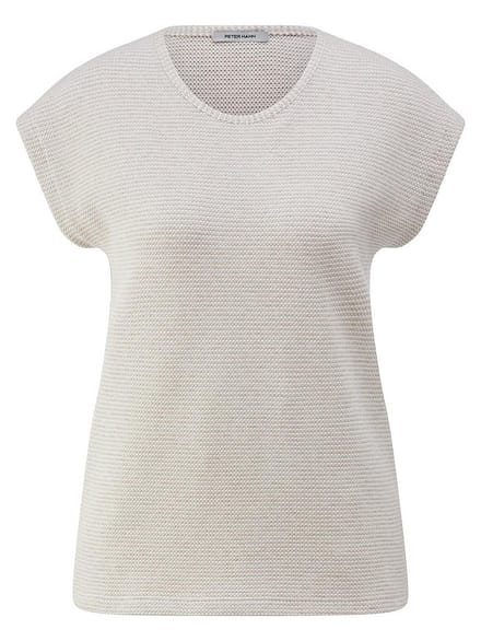 Shirt ronde hals Van Peter Hahn beige