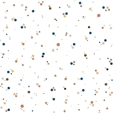 Eenvoudig voorbeeld baby behang Dekornik Dots Minimini Cinnamon