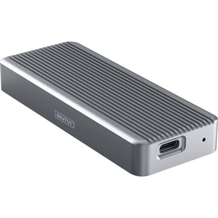 DIGITUS - Speichergehäuse - 20 Gbps, extern, Aluminium - M.2 - M.2 NVMe Card - USB-C 3,2 (Gen 2) - Pantone 430C (DA-711