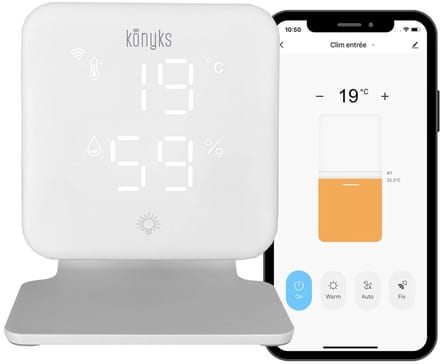 KONYKS CLIMPAC – Wi-Fi thermostaat – Airco/heat pump – IR afstand