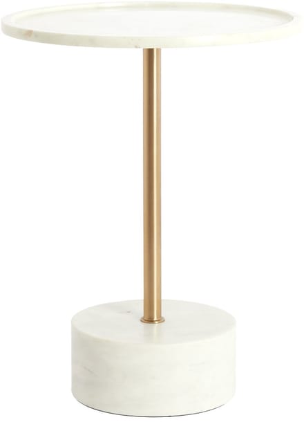 Light & Living Bijzettafel Civita - Wit - Ø41x53cm - Modern