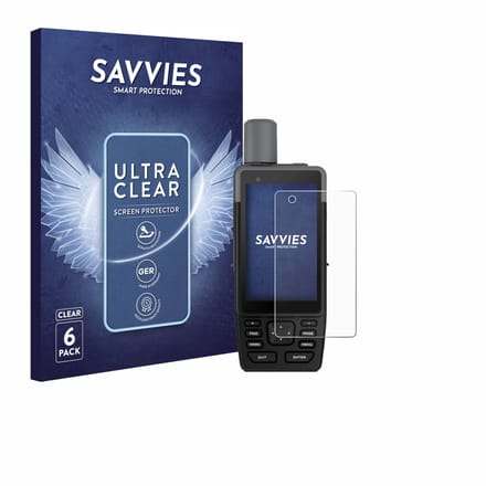 Savvies - Screenprotector voor Garmin GPSMAP H1 - Folie Beschermfolie transparant 6 Stuks