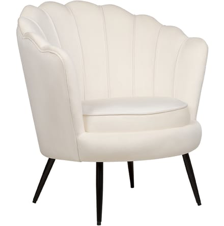 LOVIKKA - Fauteuil - Gebroken wit - Fluweel