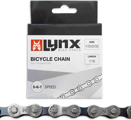 Lynx Ketting 1/2 X 3/32 5/6/7 Speed 116 Schakels Staal Zwart