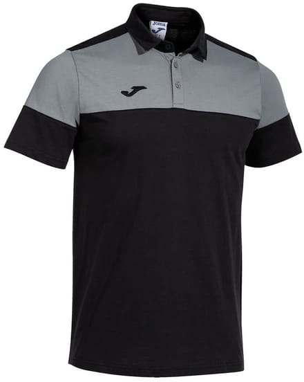 Joma Crew V Korte Mouw Poloshirt Zwart,Grijs XL Man