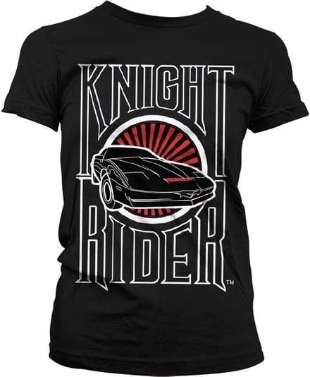 Knight Rider Dames Tshirt -M- Sunset K.I.T.T. Zwart