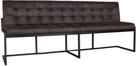 Eetkamerbank 220cm Vito zwart microvezel eetbank