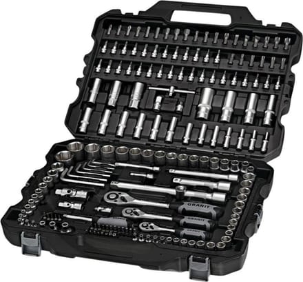 GRANIT BLACK EDITION Dopsleutelset 1/4”, 3/8”, 1/2”, 181-delig