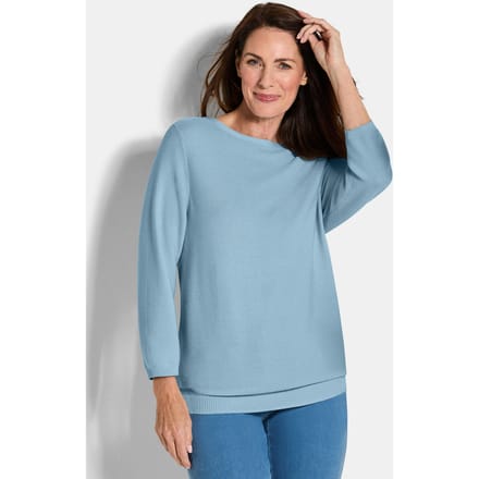 Tricot pullover van puur katoen - lichtblauw - Gr. 25 van Goldner Fashion