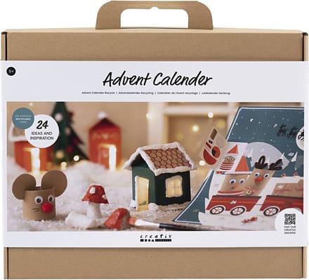 Creativ Company knutselen adventskalender recycling winterlandschap.