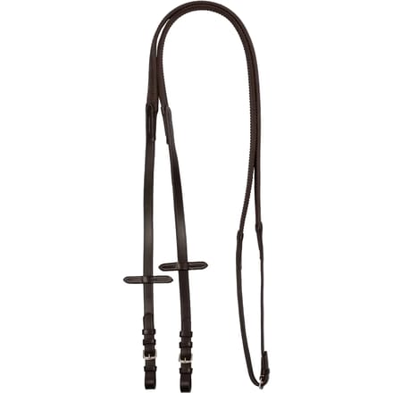 Leren en rubber teugels voor paard met messing bevestiging Equestro