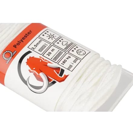 Mamutech Multifunctioneel Touw Paraloc - Polyester - Uv-bestendig - 3,5mm X 20m - Wit