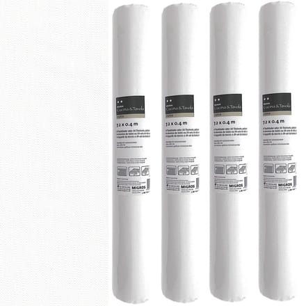 3-IN-1 ROL Tafelloper en Placemats - Papier - Effen - 40 x 720 cm - Wit - 4 Stuks