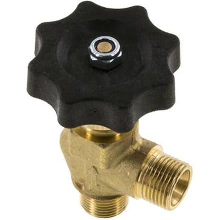 G 3/8'' Messing Haakse Kogelkraan 40 bar met Handwiel