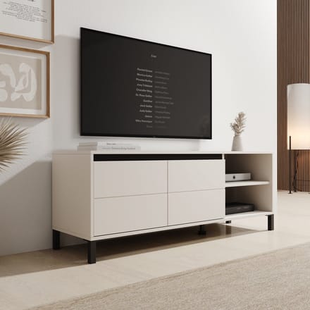 Meubella - Montellini - TV-Meubel - Beige - 138x40x52 cm