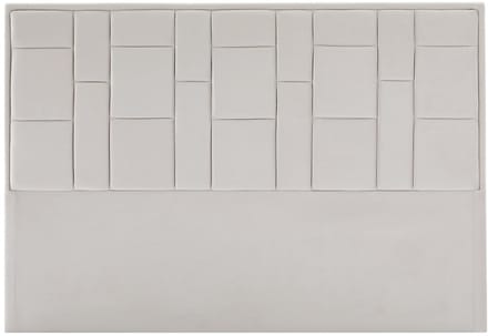 Vente-unique Hoofdeinde 180 cm - Fluweel - Beige - HERMINE