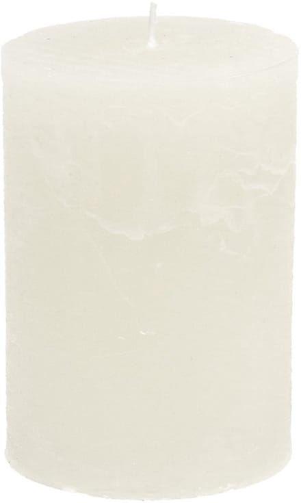 Effen pilaarkaarsen, wit, 70x80mm, 35 uur brandtijd, set van 4, advent