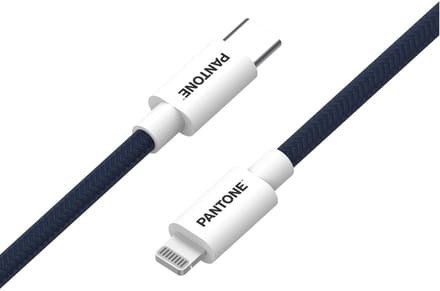 Pantone PT-CTL002-5N Lightning-kabel 1,5 m Blauw, Wit