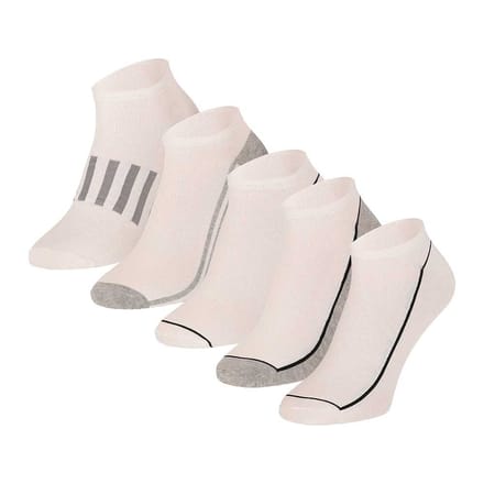 Sneakersokken Heren - Wit - 5-Pak - 41/46